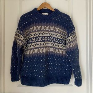 Vintage Yeti Hand Knitted Men’s Nordic Alpine Crewneck Sweater Size M